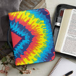 Rainbow Heart Tie Dye Print Leather Bible Cover