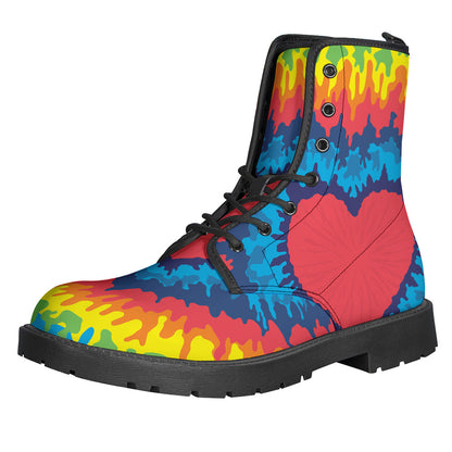 Rainbow Heart Tie Dye Print Backpack