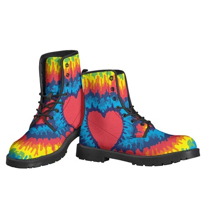 Rainbow Heart Tie Dye Print Backpack
