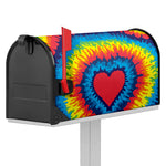 Rainbow Heart Tie Dye Print Mailbox Cover