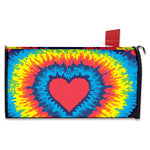 Rainbow Heart Tie Dye Print Mailbox Cover