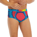 Rainbow Heart Tie Dye Print Men's Briefs