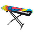 Rainbow Heart Tie Dye Print Piano Keyboard Cover
