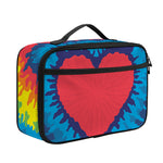 Rainbow Heart Tie Dye Print Portable Lunch Bag