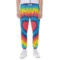 Rainbow Heart Tie Dye Print Joggers