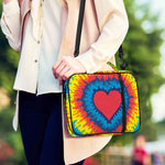Rainbow Heart Tie Dye Print Shoulder Strap Bible Bag