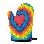 Rainbow Heart Tie Dye Print Single Oven Mitt
