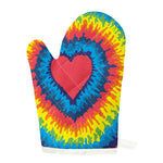 Rainbow Heart Tie Dye Print Single Oven Mitt
