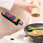 Rainbow Heart Tie Dye Print Skillet Handle Cover