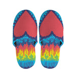 Rainbow Heart Tie Dye Print Slippers