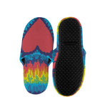Rainbow Heart Tie Dye Print Slippers