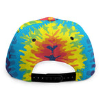 Rainbow Heart Tie Dye Print Snapback Cap