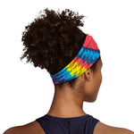 Rainbow Heart Tie Dye Print Sports Headband