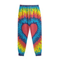 Rainbow Heart Tie Dye Print Sweatpants