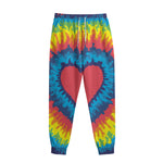 Rainbow Heart Tie Dye Print Sweatpants