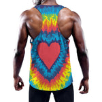 Rainbow Heart Tie Dye Print Training Tank Top