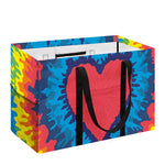 Rainbow Heart Tie Dye Print Utility Tote Bag