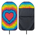 Rainbow Heart Tie Dye Print Waterproof Car Seat Cover