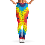 Rainbow Heart Tie Dye Print Women's Leggings