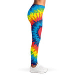 Rainbow Heart Tie Dye Print Women's Leggings