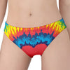 Rainbow Heart Tie Dye Print Women's Panties