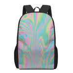 Rainbow Holographic Print 17 Inch Backpack