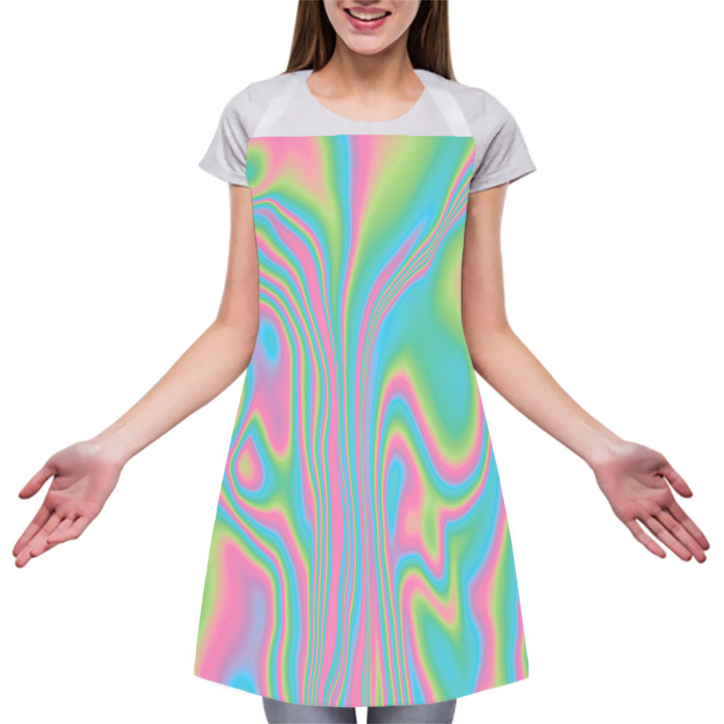 Rainbow Holographic Print Adjustable Apron