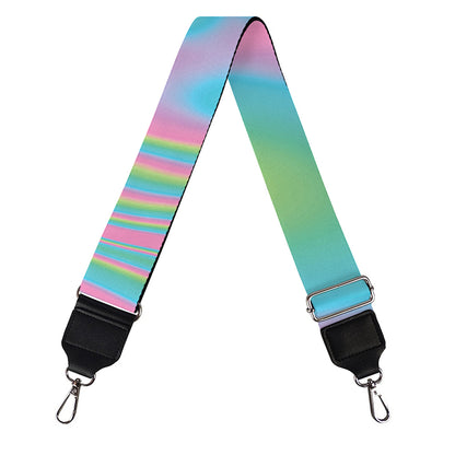 Rainbow Holographic Print Bag Strap
