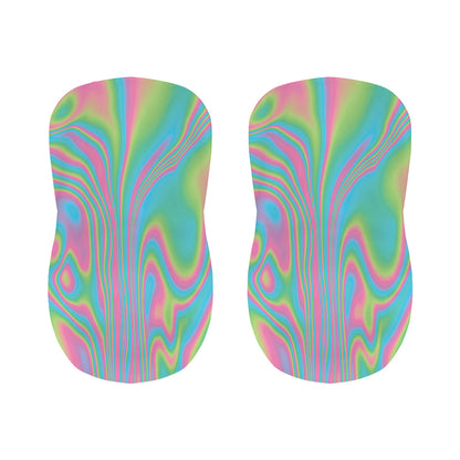Rainbow Holographic Print Bar Stool Covers