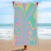 Rainbow Holographic Print Beach Towel