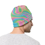 Rainbow Holographic Print Beanie