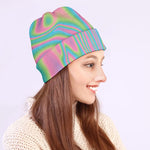 Rainbow Holographic Print Beanie