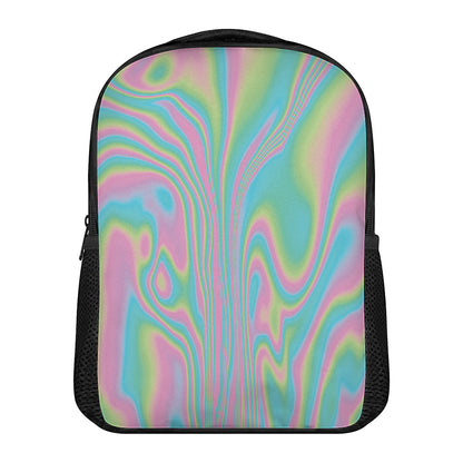 Rainbow Holographic Print Casual Backpack