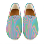 Rainbow Holographic Print Casual Shoes
