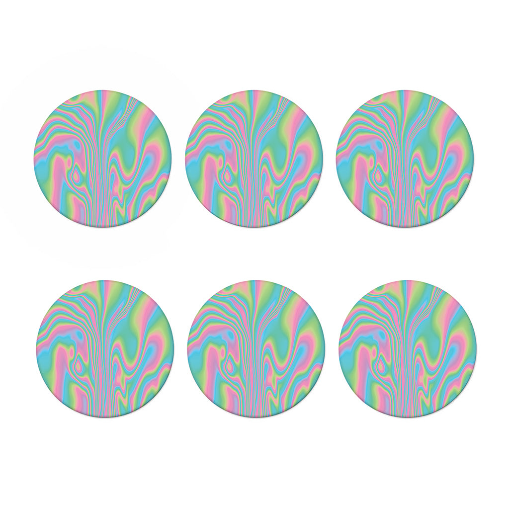 Rainbow Holographic Print Coaster Set