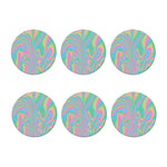 Rainbow Holographic Print Coaster Set