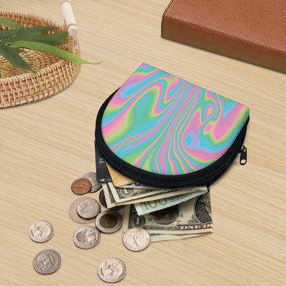 Rainbow Holographic Print Coin Purse