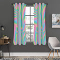 Rainbow Holographic Print Grommet Curtain Panels