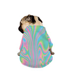 Rainbow Holographic Print Dog Zip Up Jacket