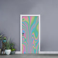Rainbow Holographic Print Door Sticker