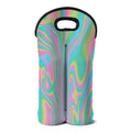 Rainbow Holographic Print Double Neoprene Wine Tote