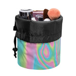 Rainbow Holographic Print Drawstring Makeup Bag
