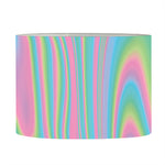 Rainbow Holographic Print Drum Lamp Shade