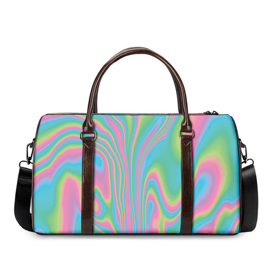 Rainbow Holographic Print Duffle Bag