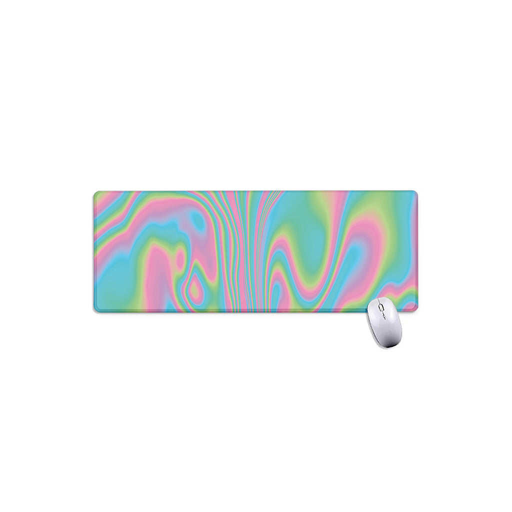 Rainbow Holographic Print Extended Mouse Pad
