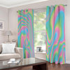 Rainbow Holographic Print Extra Wide Grommet Curtains