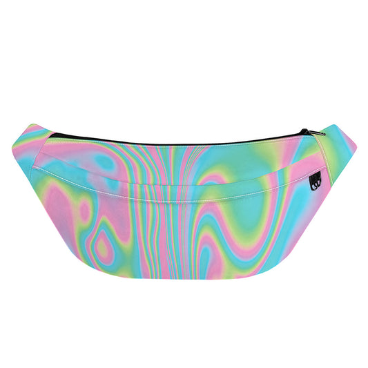 Rainbow Holographic Print Fanny Pack