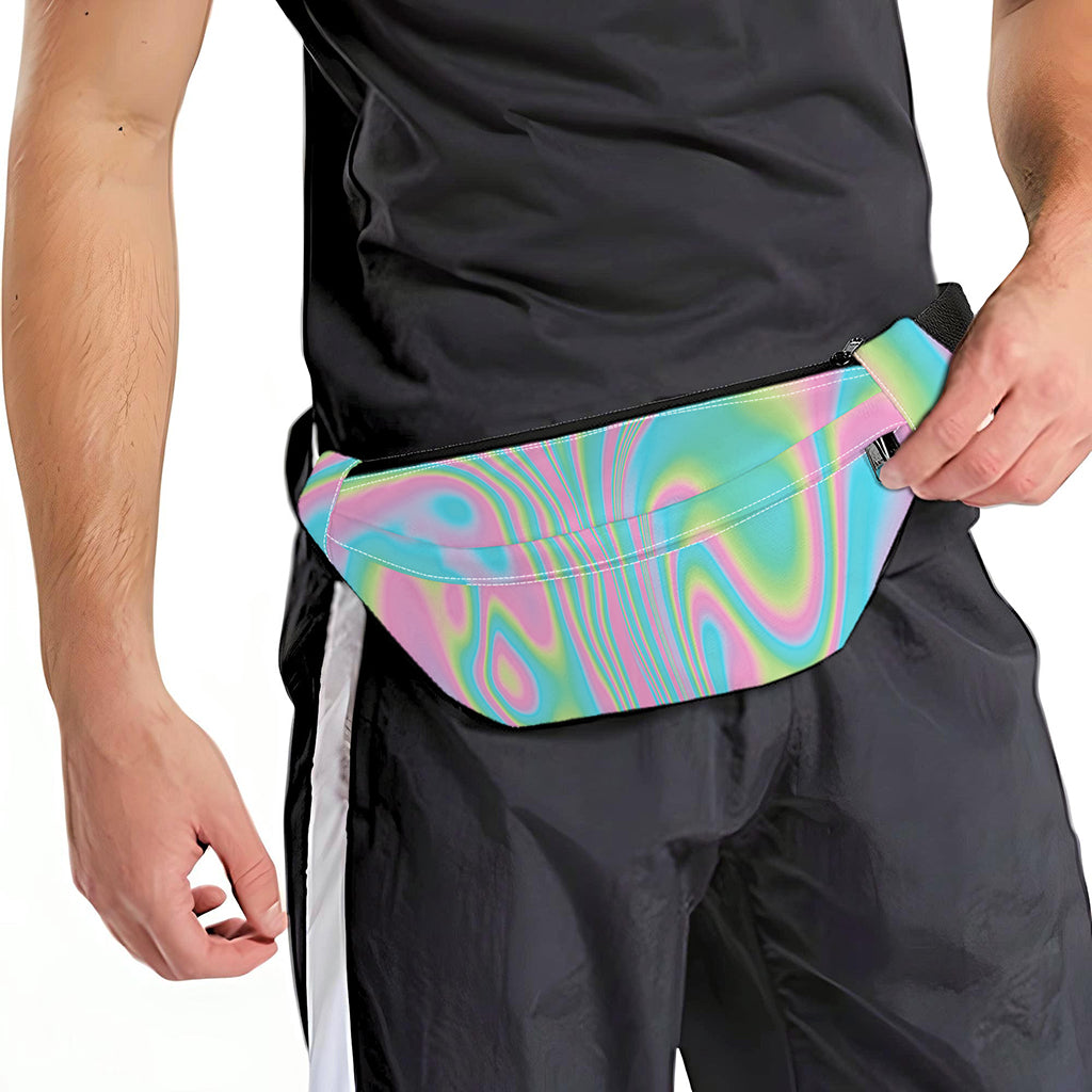 Rainbow Holographic Print Fanny Pack