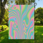 Rainbow Holographic Print Garden Flag