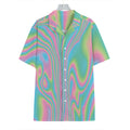 Rainbow Holographic Print Hawaiian Shirt